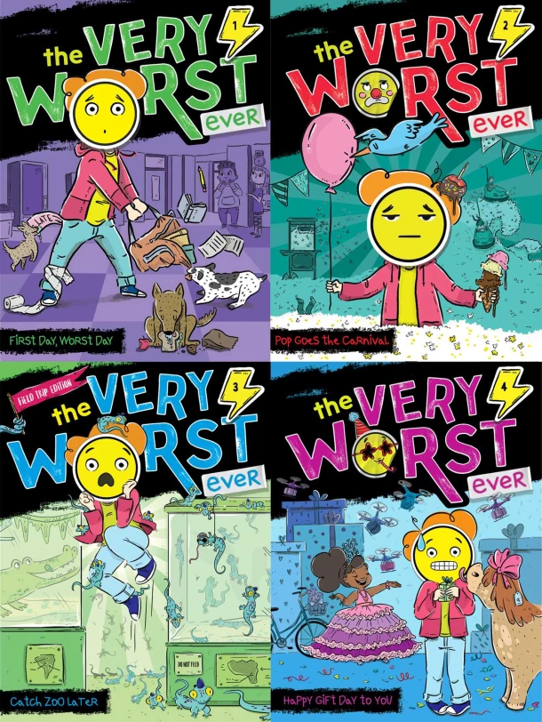 The Very Worst Ever Collected Set: First Day, Worst Day; Pop Goes the Carnival; Catch Zoo Later; Happy Gift Day to You – Andy Nonamus – boek cover