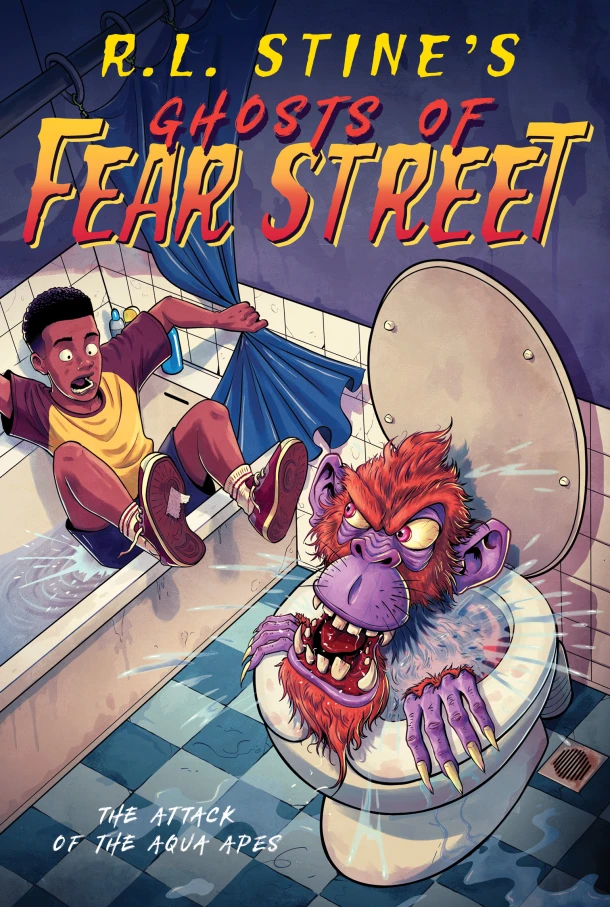 The Attack of the Aqua Apes – R.L. Stine – boek cover