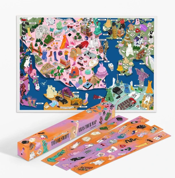 The Unofficial Taylor Swift Eras Tour Map – Hardie Grant Explore – boek cover