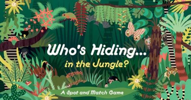 Who's Hiding in the Jungle? – Caroline Selmes – boek cover