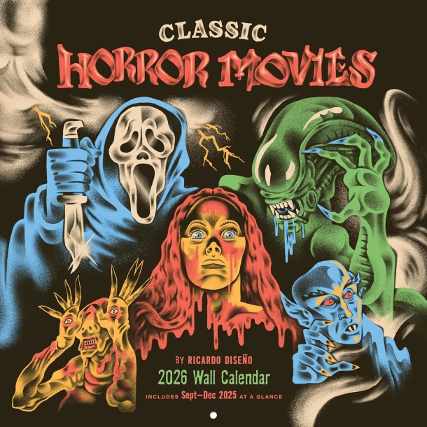 Classic Horror Movies 2026 Wall Calendar – Ricardo Diseno – boek cover