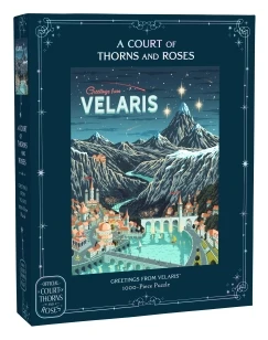A Court of Thorns and Roses Official Greetings from Velaris 1000-Piece Puzzle – Sarah J. Maas – boek cover
