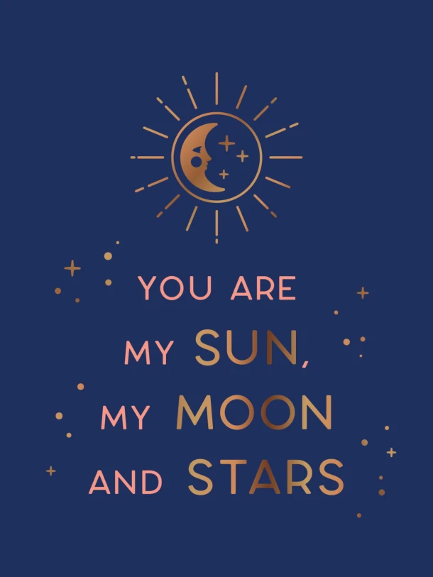 You Are My Sun, My Moon and Stars – boek cover