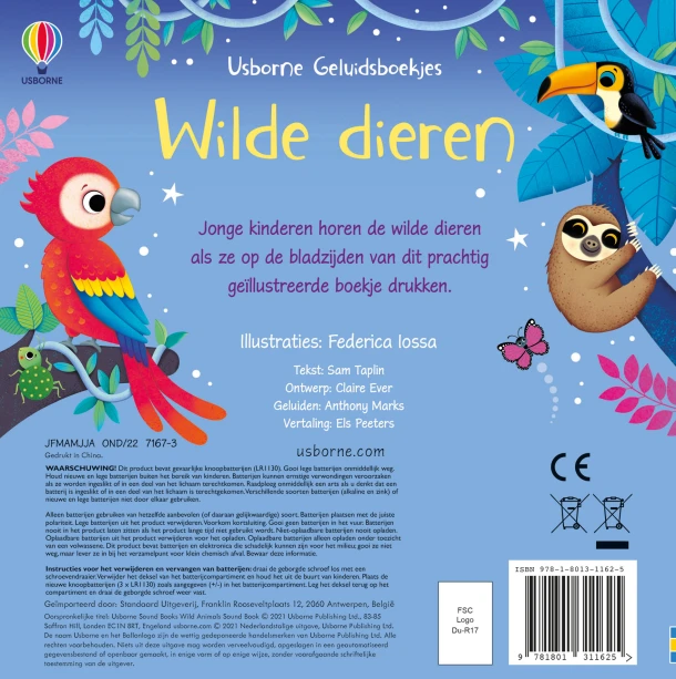 Geluidsboekje ¿ Wilde dieren – boek cover