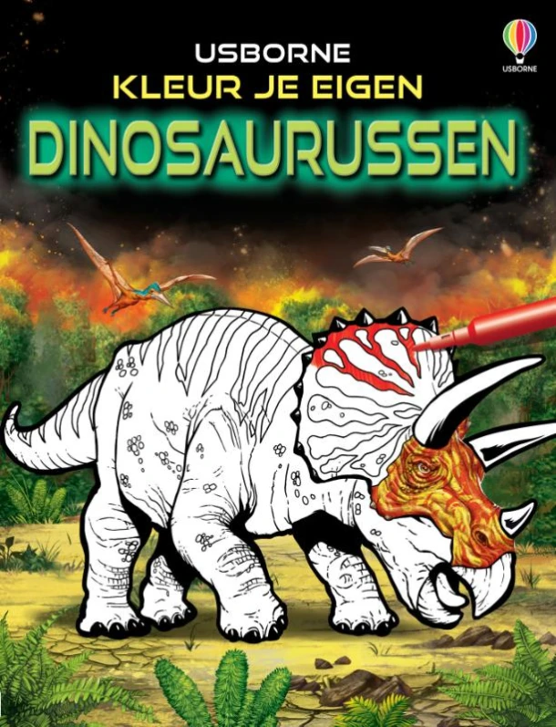Kleur je eigen dinosaurussen – boek cover