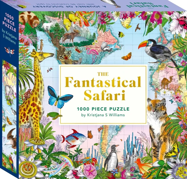 The Fantastical Safari: 1000-piece Jigsaw Puzzle – Kristjana S Williams – boek cover
