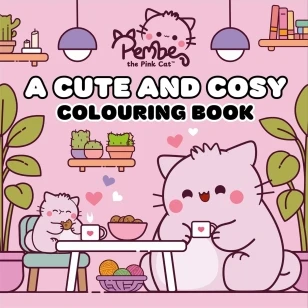 Pembe the Pink Cat: A Cute and Cosy Colouring Book – Cute Explode Cute Explode ApS – boek cover