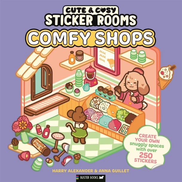 Sticker Rooms: Comfy Shops – Anna Guillet – boek cover