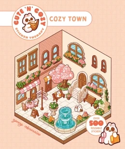Cute 'n' Cozy Sticker Therapy: Cute 'n' Cozy Town – Zenny Abanales – boek cover