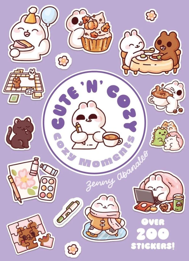 Cozy Moments: A Cute 'n' Cozy Little Sticker Book – Zenny Abanales – boek cover