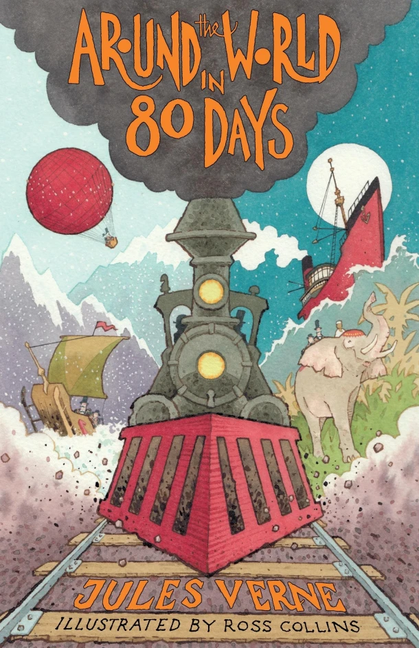 Around the World in Eighty Days – Jules Verne – boek cover