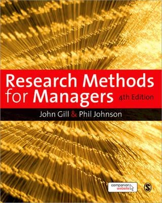 Research Methods for Managers – Gill, John – boek cover
