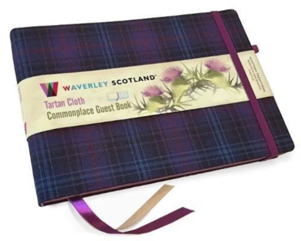 Guest Book - Kinloch Anderson Thistle Tartan cloth – boek cover