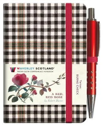 A Red, Red Rose Tartan Notebook (mini with pen) (Burns check tartan) – boek cover