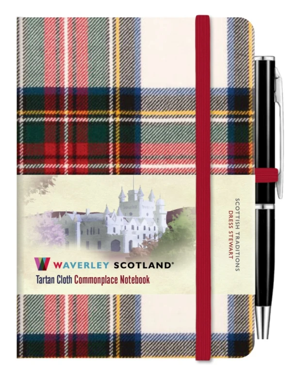 Waverley Commonplace Notebooks:Dress Stewart Tartan Mini Notebook with Pen (10.5 x 7cm) – boek cover