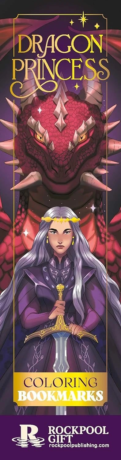 Dragon Princess Coloring Bookmarks – Rockpool Publishing – boek cover