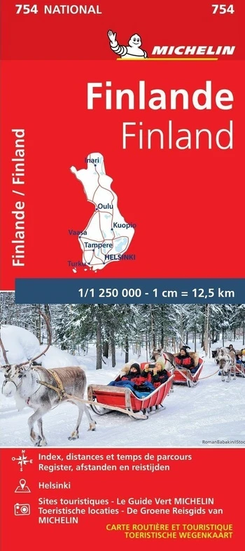 Michelin Wegenkaart 754 Finland – boek cover