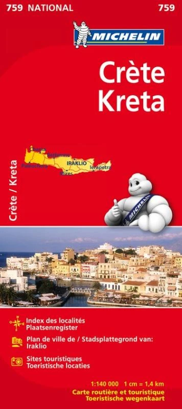Michelin Wegenkaart 759 Kreta – boek cover