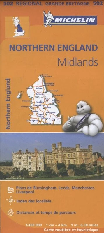 Michelin Wegenkaart 502 Engeland Noord - Midlands – Michelin – boek cover