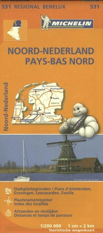 Michelin Wegenkaart 531 Nederland Noord