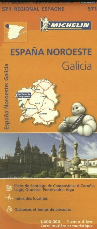 Michelin Wegenkaart 571 Spanje Noordwest - Galicia – Michelin – boek cover