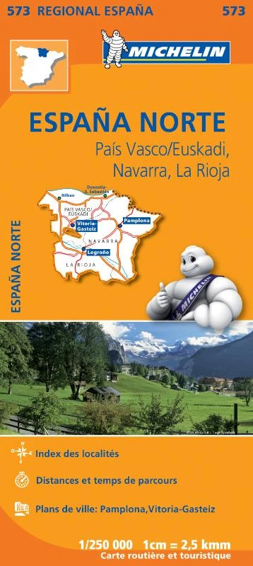 Michelin Wegenkaart 573 Spanje Noord - Baskenland/Euskadi, Navarra – Michelin – boek cover