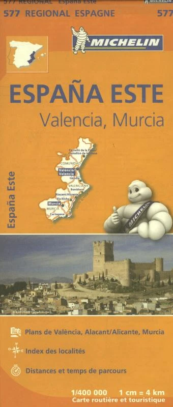 Michelin Wegenkaart 577 Spanje Oost - Comunidad Valenciana, Murcia – Michelin – boek cover
