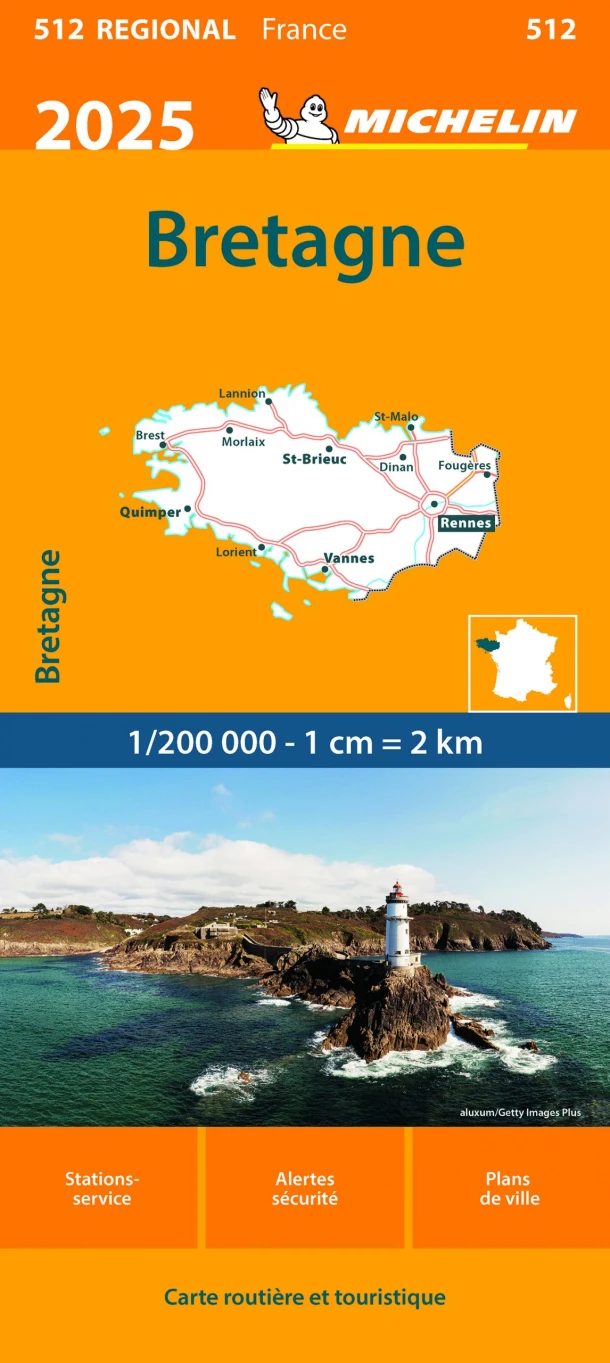 Michelin 512 Bretagne 2025 – boek cover