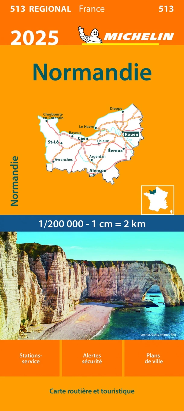 Michelin 513 Normandie 2025 – boek cover