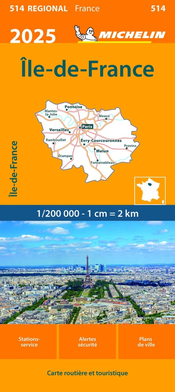 Michelin 514 Ile-de-France 2025 – boek cover