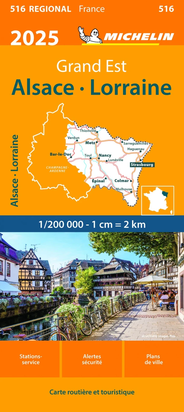 Michelin 516 Alsace - Lorraine 2025 – boek cover