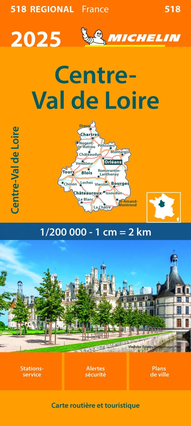 Michelin 518 Centre-Val de Loire 2025 – boek cover