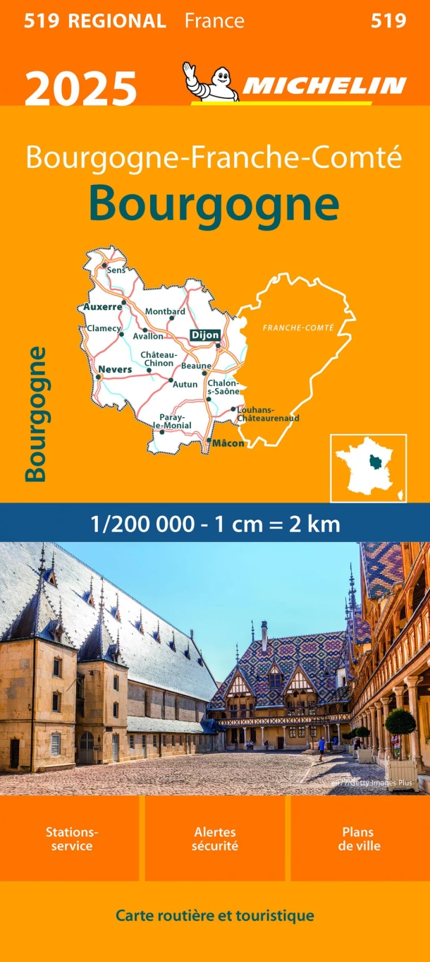 Michelin 519 Bourgogne 2025 – boek cover