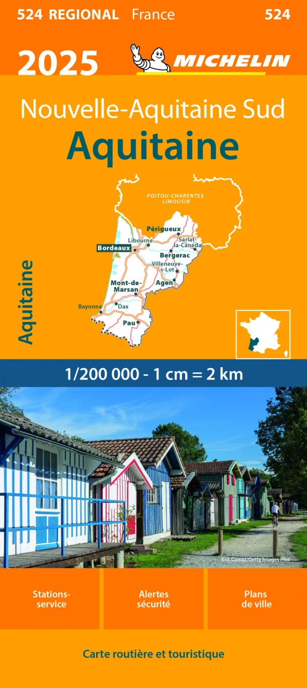 Michelin 524 Aquitaine 2025 – boek cover