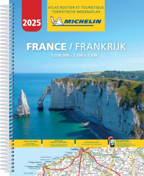 Michelin Wegenatlas Frankrijk 2025 – boek cover