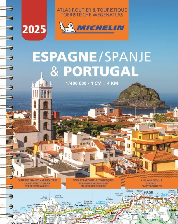 Michelin Atlas Spanje, Portugal 2025 – boek cover