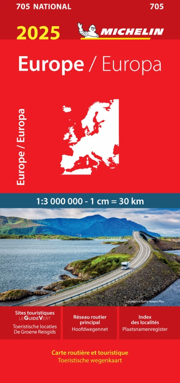 Michelin Wegenkaart 705 Europa 2024 – boek cover