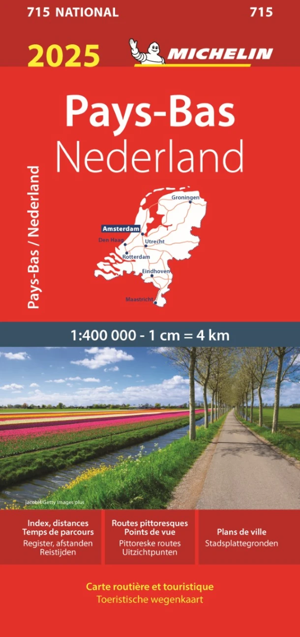 Michelin Wegenkaart 715 Nederland 2025 – boek cover