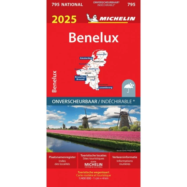 Michelin Wegenkaart 795 Benelux 2025 Scheurvast – boek cover