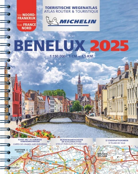 MICHELIN WEGENATLAS BENELUX 2025 – boek cover