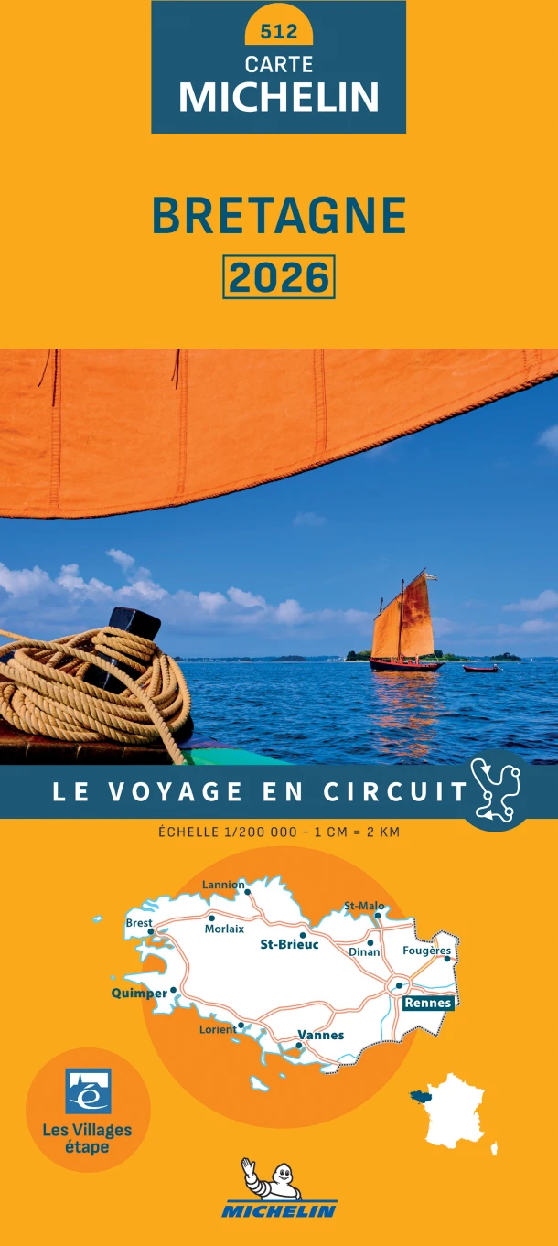 Michelin Wegenkaart 512 Bretagne 2026 – boek cover