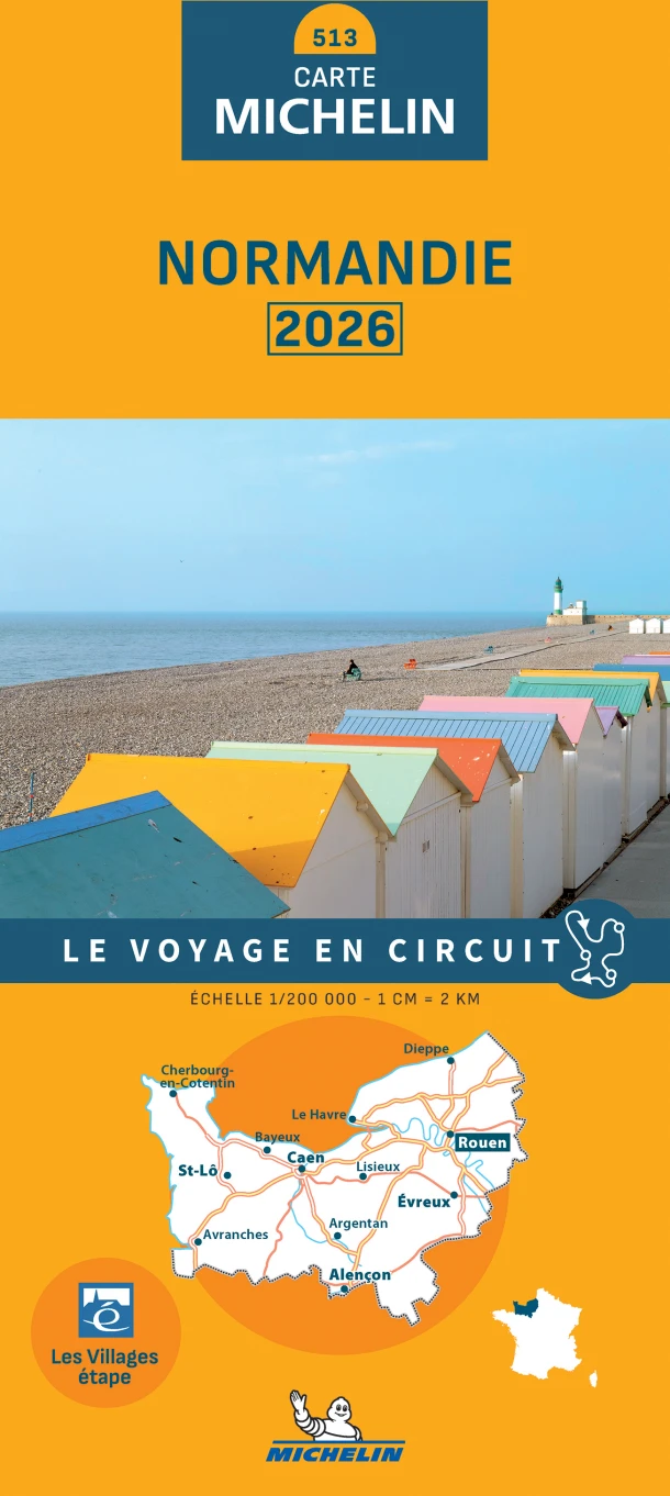 Michelin Wegenkaart 513 Normandie 2026 – boek cover