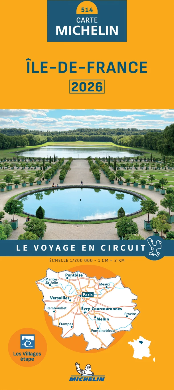 Michelin Wegenkaart 514 Ile-de-France 2026 – boek cover