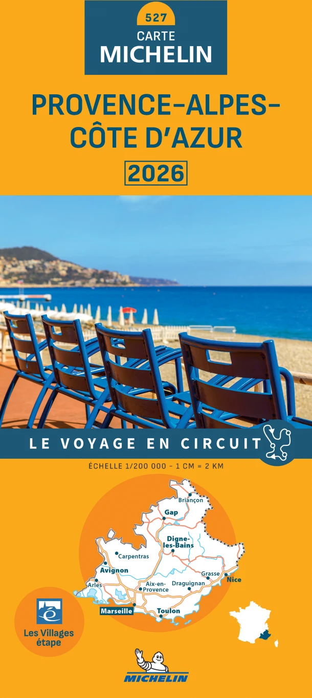 Michelin Wegenkaart 527 Provence Cote-d'Azur 2026 – boek cover