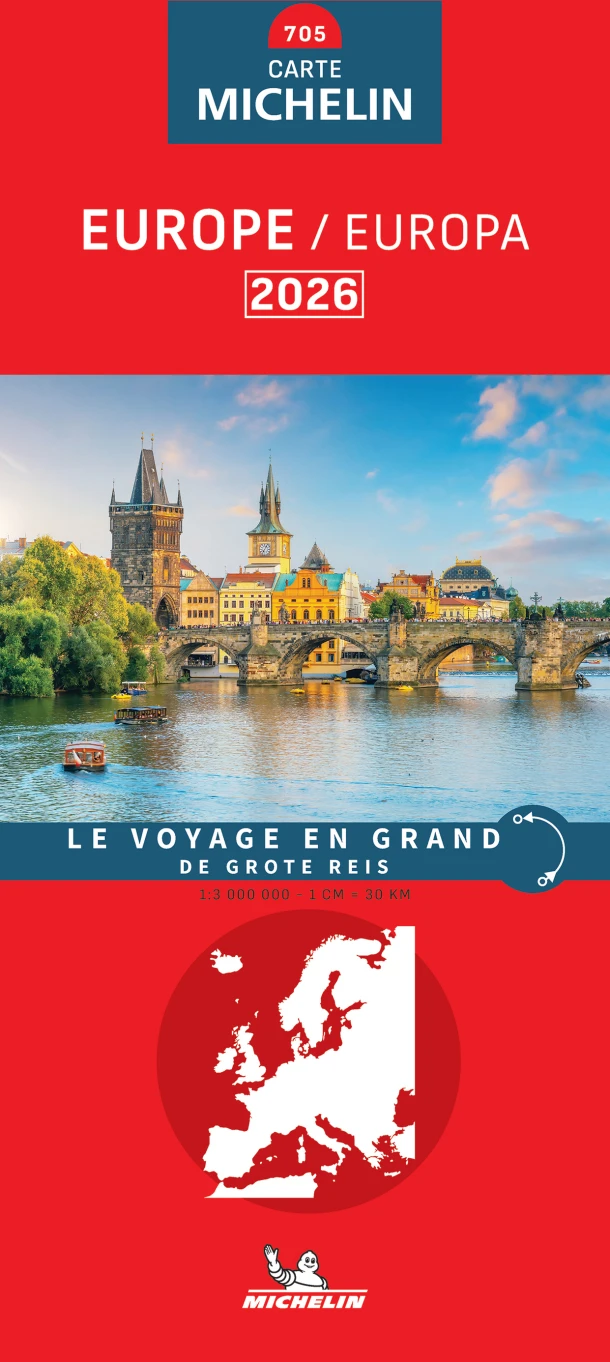Michelin Wegenkaart 705 Europa 2026 – boek cover
