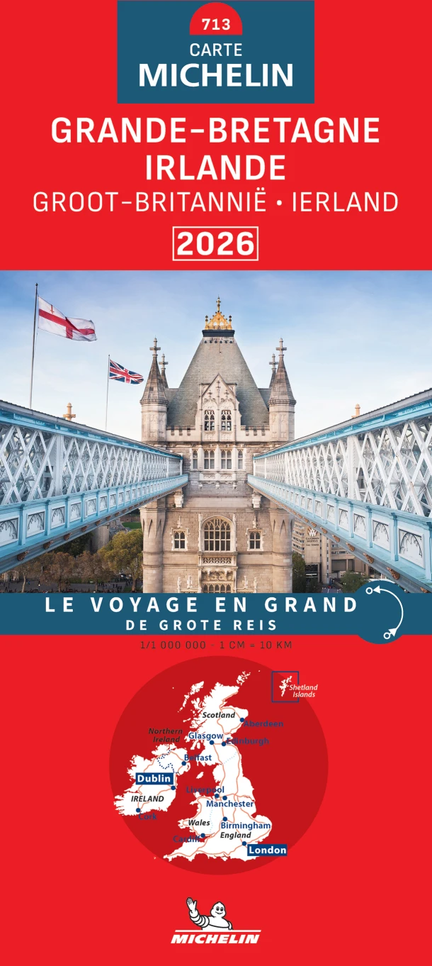 Michelin Wegenkaart 713 Groot-Brittanië 2026 – boek cover