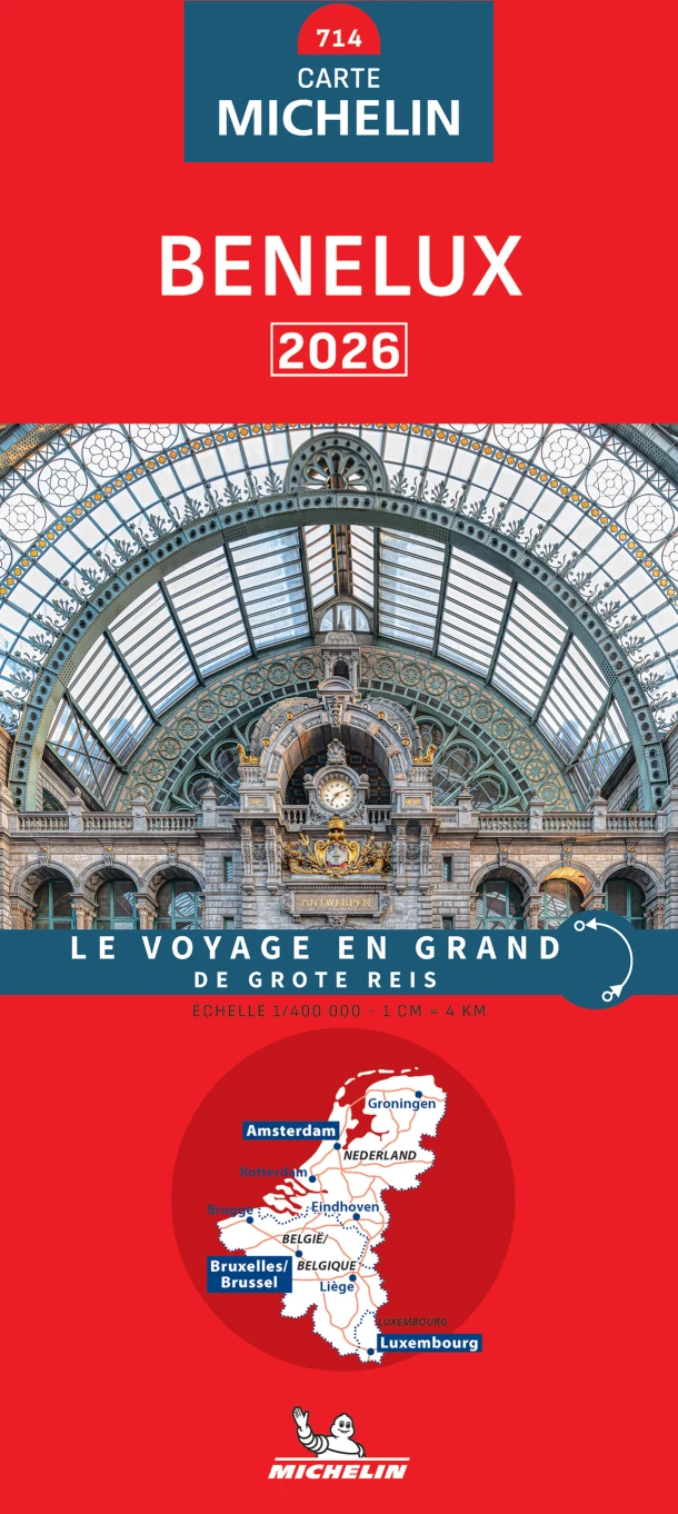 Michelin Wegenkaart 714 Benelux 2026 – boek cover