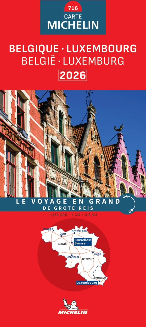 Michelin Wegenkaart 716 België / Luxemburg 2026 – boek cover