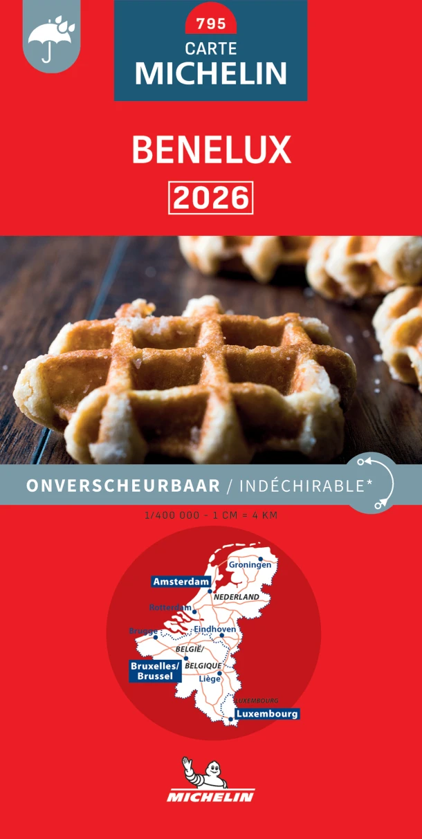 Michelin Wegenkaart 795 Benelux scheurvast 2026 – boek cover