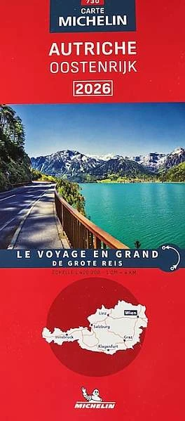 Michelin Wegenkaart 730 Oostenrijk 2026 – boek cover